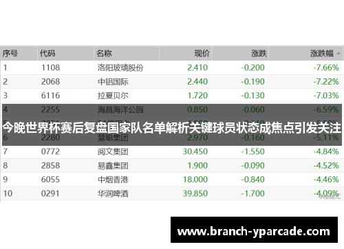 今晚世界杯赛后复盘国家队名单解析关键球员状态成焦点引发关注